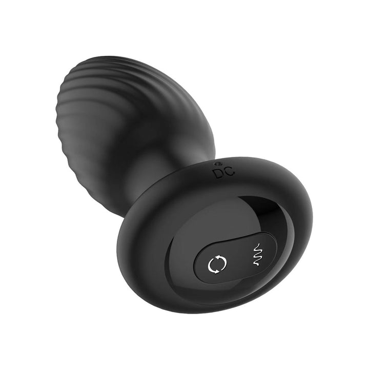 Nexus Tornado Rechargeable Remote-Controlled Rotating & Vibrating Textured Silicone Anal Plug Black - Headshop.com