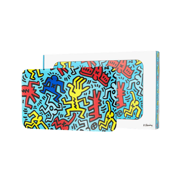 K. Haring Glass Rolling Tray - Headshop.com