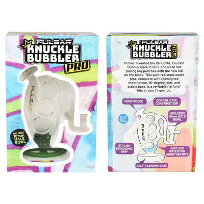 Pulsar Knuckle Bubbler Pro Water Pipe | 6.25" | 14mm F - Headshop.com