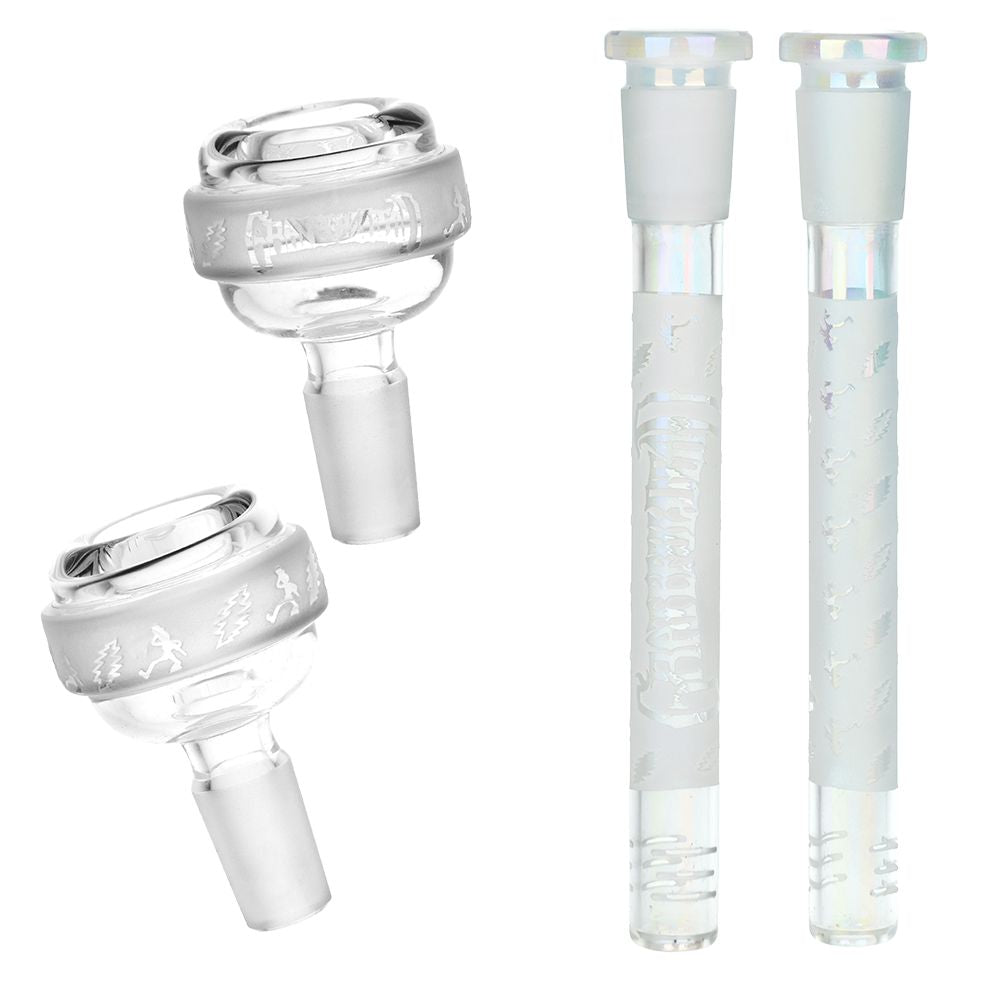 Grateful Dead x Pulsar Bolts And Skellies Straight Tube Water Pipe-15.5"/14mm F - Headshop.com