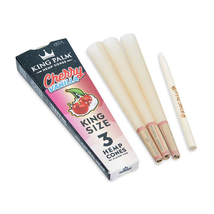 King Palm Hemp Cones | 3pc | King Size | 30pk Display - Headshop.com