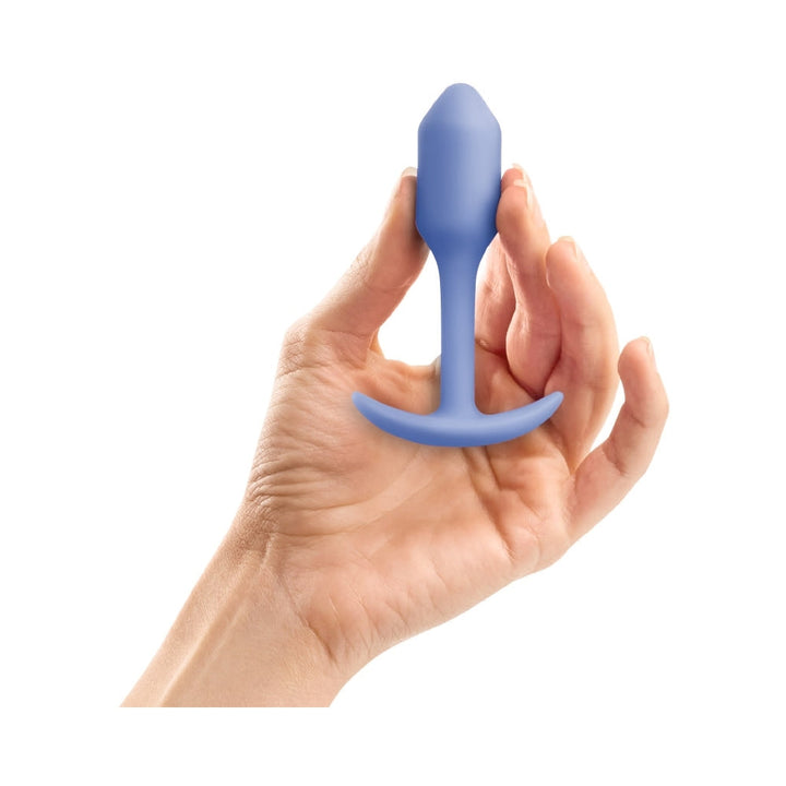 B-Vibe Snug Plug 1 Weighted Silicone Anal Plug Violet - Headshop.com