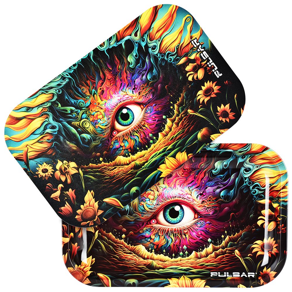 Pulsar Rolling Tray & Lid Kit - Sunflower Of The Mind / 11"x7" - Headshop.com
