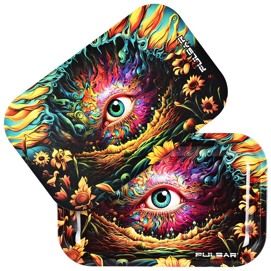 Pulsar Rolling Tray & Lid Kit - Sunflower Of The Mind / 11"x7" - Headshop.com