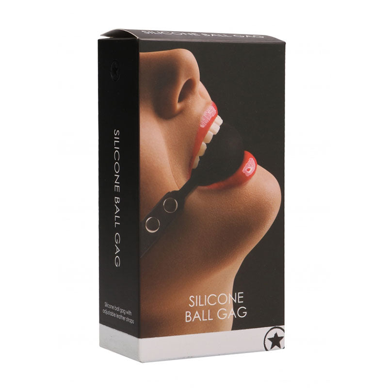 Ouch! Adjustable Silicone Ball Gag Black - Headshop.com