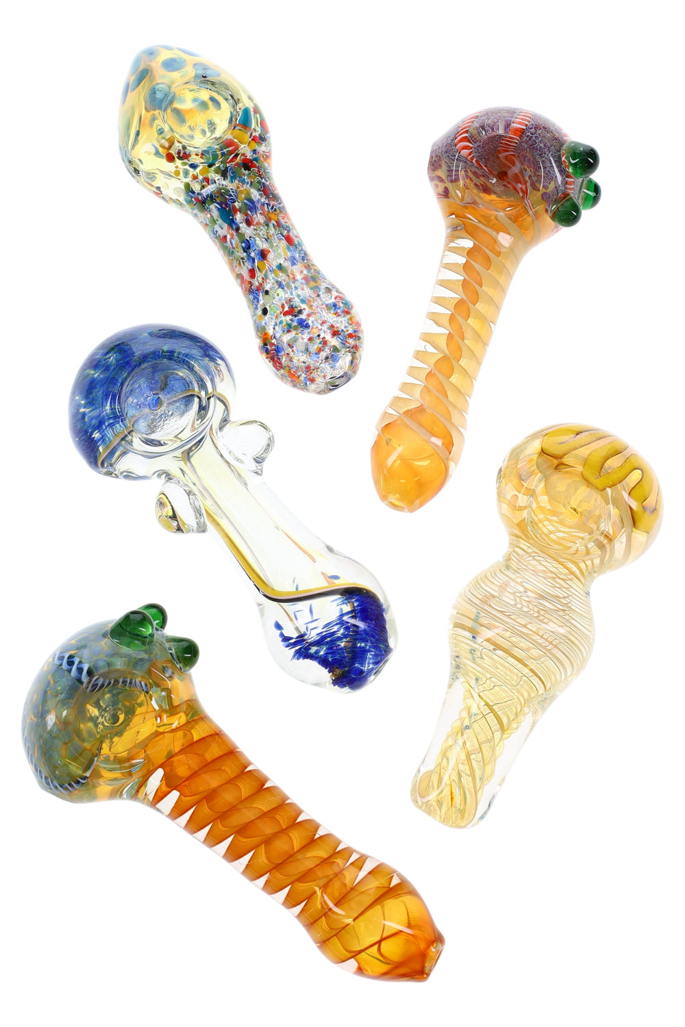 Colorful Glass Hand Pipe “Pocket Swirl” – 4½″ – Assorted Colors - Headshop.com