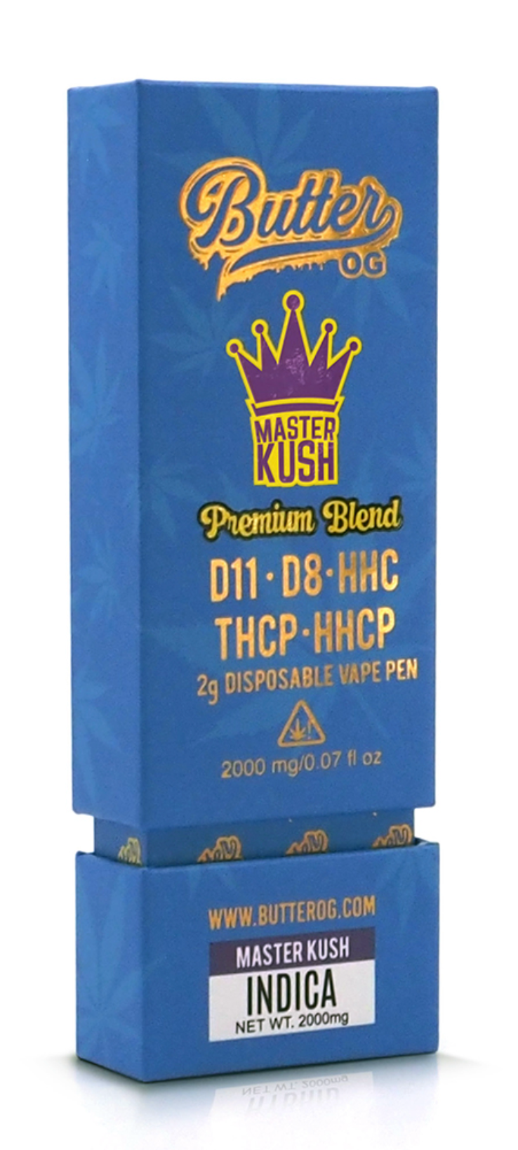 Butter OG Premium Blend D11, D8, HHC, THCP, HHCP 2g Disposable Vape - Master Kush (Indica) - Headshop.com
