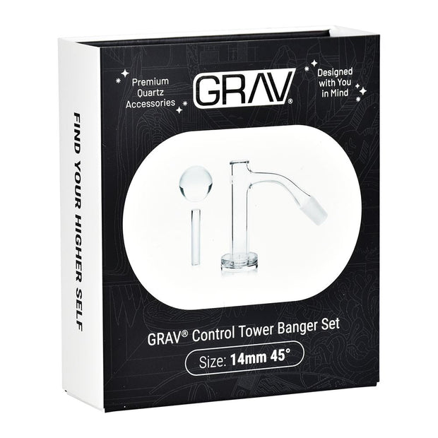 GRAV Control Tower Quartz Banger Set | 3pc | 14mm M - Headshop.com