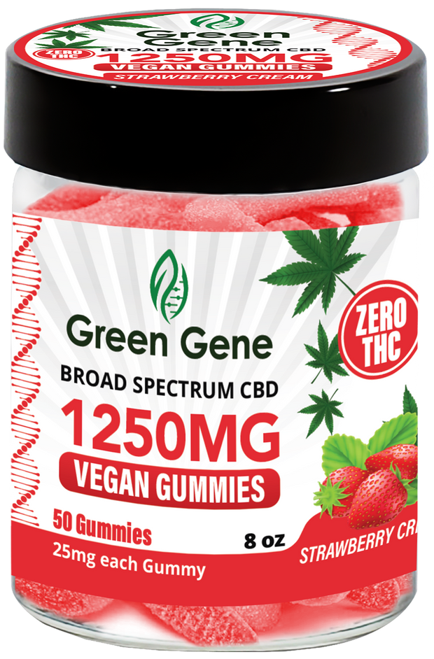 Green Genie CBD Vegan Pectin Infused Gummies w/ B12 Vitamins (625MG - 2500MG) - Headshop.com