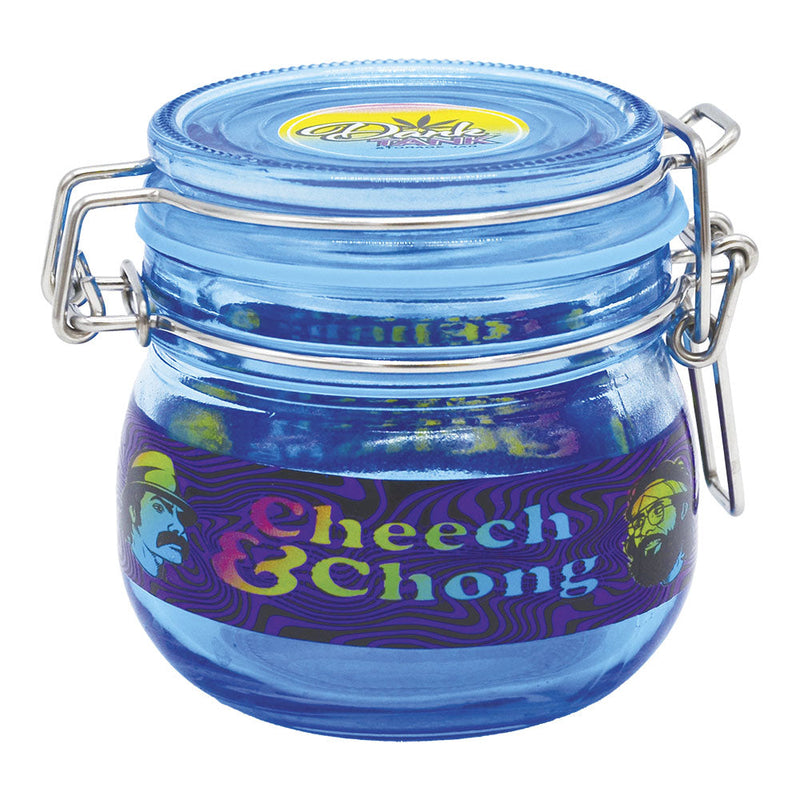 6PC DISP - Cheech & Chong Dank Tank Airtight Glass Jar - 150mL/Asst Colors - Headshop.com