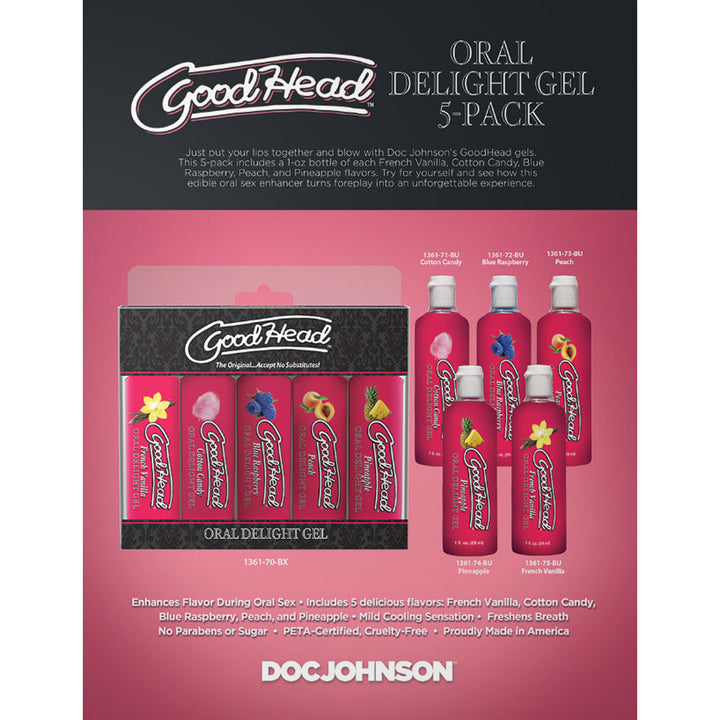 GoodHead Oral Delight Gel Peach 1 oz. - Headshop.com