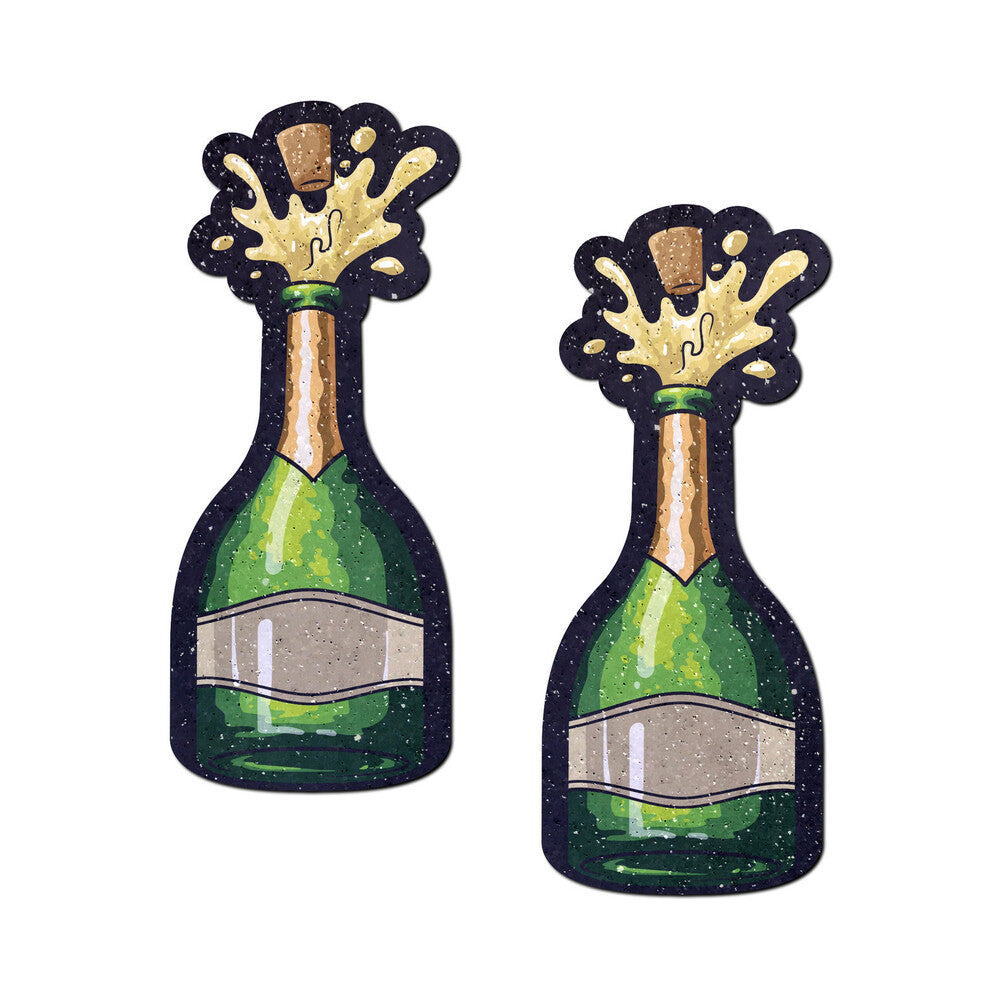 Pastease Champagne Bottle Sparkling Nipple Pasties Erupting Bubbly - Headshop.com