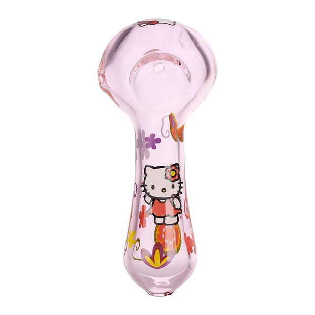 3CT BUNDLE - Cute Kitty Glass Spoon Pipe  - 4.5" / Designs Vary