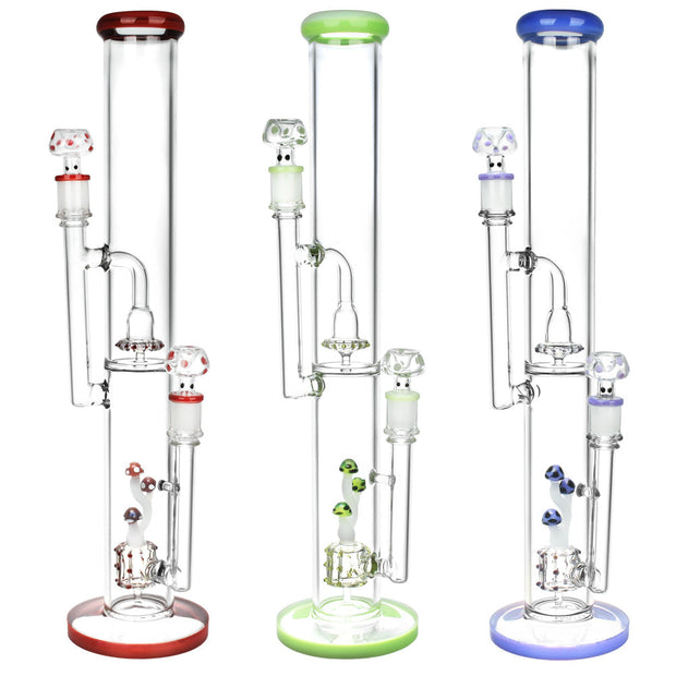 Pulsar Dub Fungi Straight Tube Water Pipe- 17"/14mm F / Colors Vary - Headshop.com