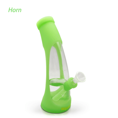 Waxmaid 8.5" Horn Silicone Glass Water Pipe - Headshop.com