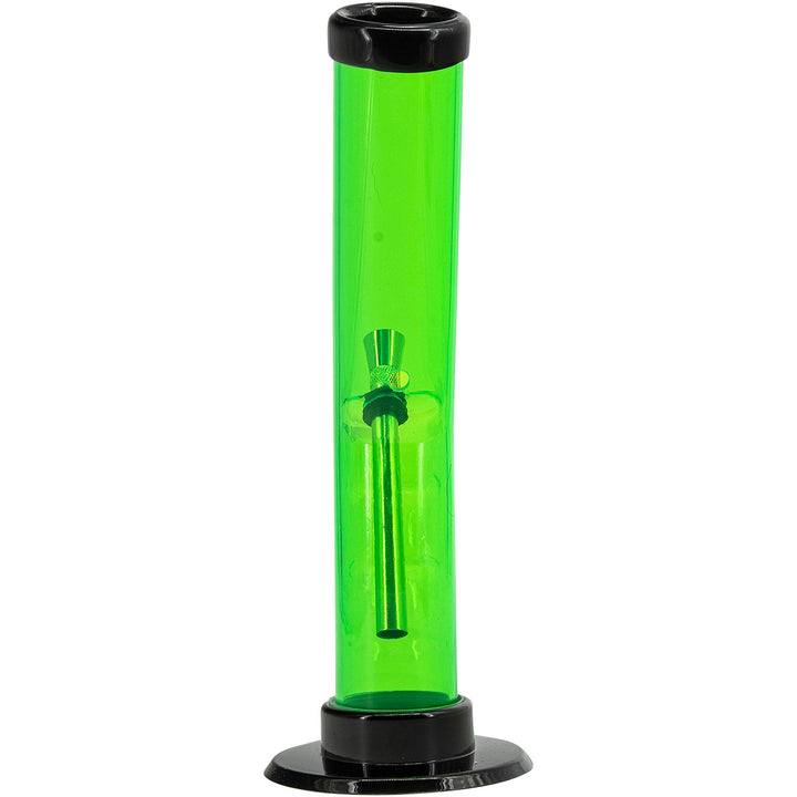 Acrylic Angled Straight Tube Bong 9-12"