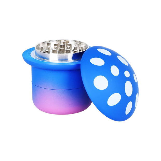6CT DISPLAY - Gradiant Mushroom Grinder - 4pc / 2.7" / Assorted Colors - Headshop.com