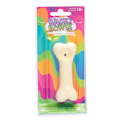 Wacky Bowlz Dog Bone Ceramic Hand Pipe - 3.75" - Headshop.com