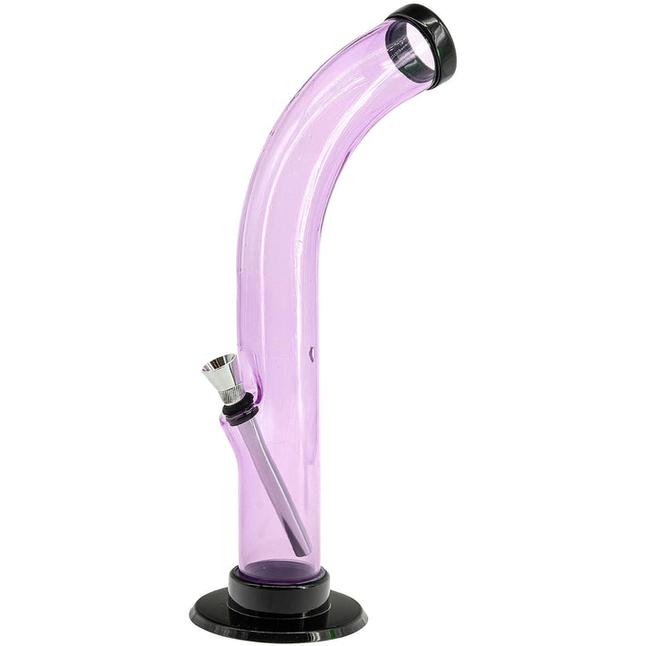 Acrylic Curved Tube Bong 10''