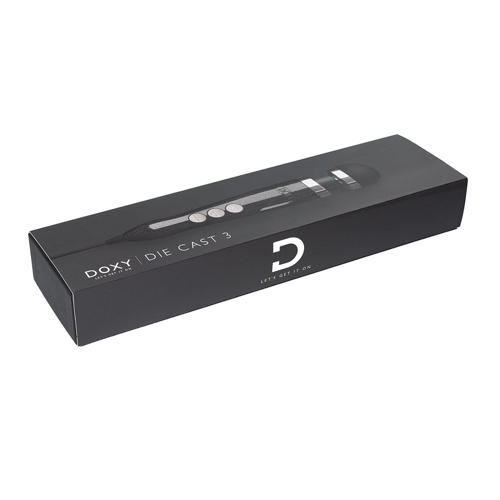 Doxy Die Cast 3 Compact Wand Vibrator Disco Black - Headshop.com