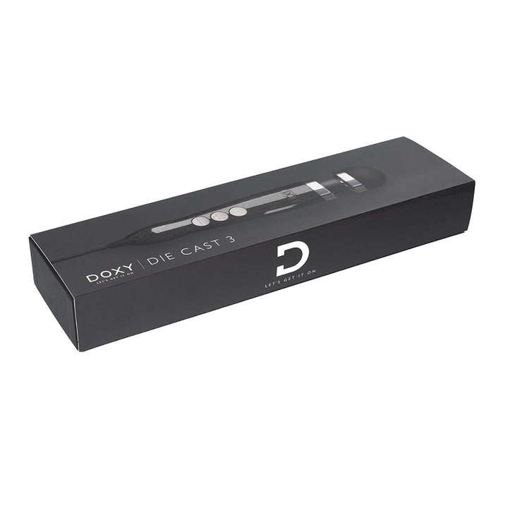 Doxy Die Cast 3 Compact Wand Vibrator Disco Black - Headshop.com