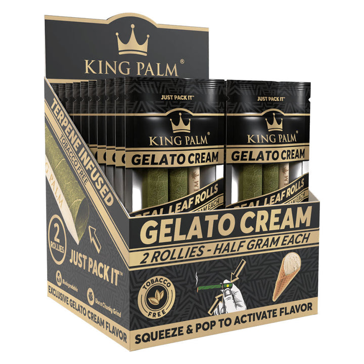 King Palm Hand Rolled Leaf | 2pk | Rollie | 20pc Display - Headshop.com