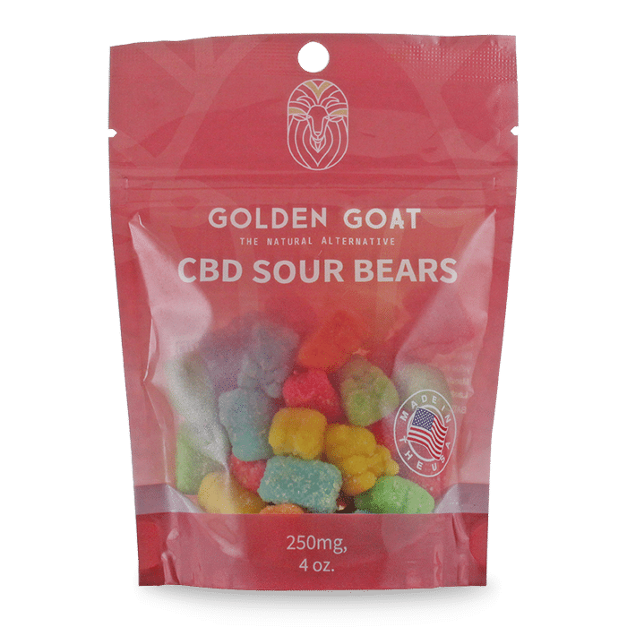 Potent CBD Infused 250MG Gummy Packs Bundles from Golden Goat - Headshop.com