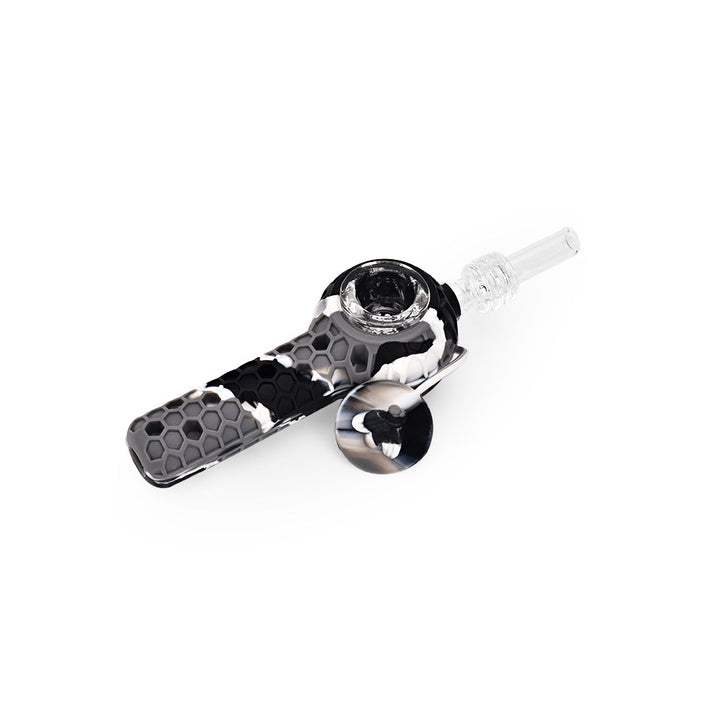 Ritual - 4'' Silicone Nectar Spoon - Black & White Marble - Headshop.com
