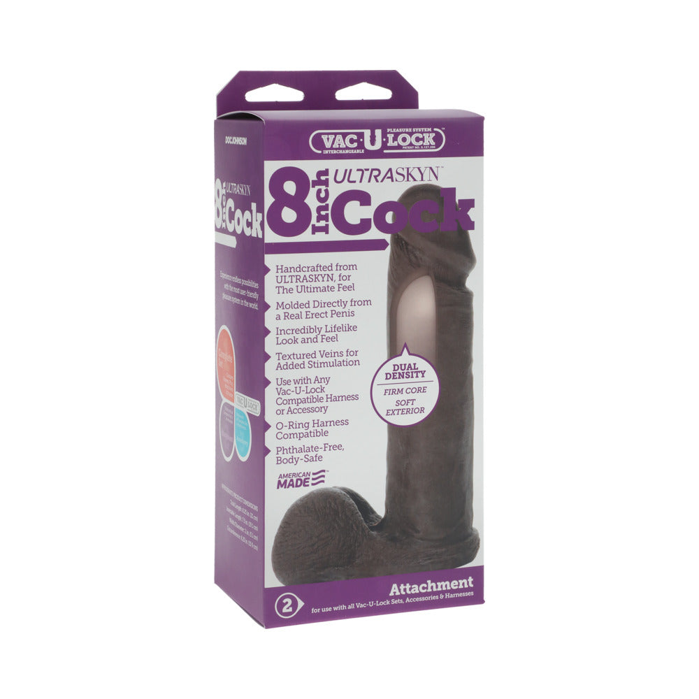 Vac-U-Lock - 8-Inch ULTRASKYN Cock Black - Headshop.com