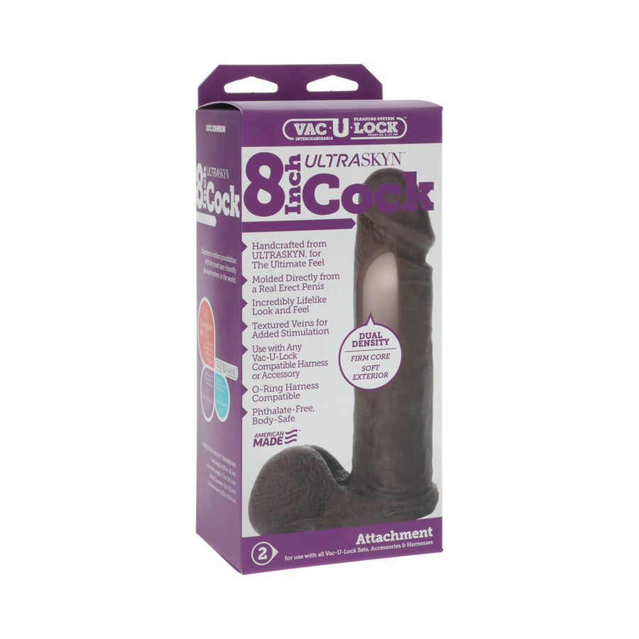 Vac-U-Lock - 8-Inch ULTRASKYN Cock Black - Headshop.com