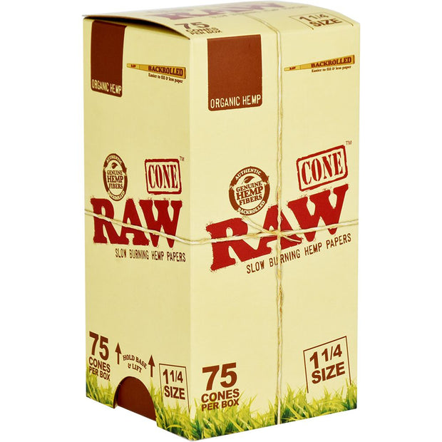 RAW Organic Hemp Cones - 1 1/4" 75pcs - Headshop.com