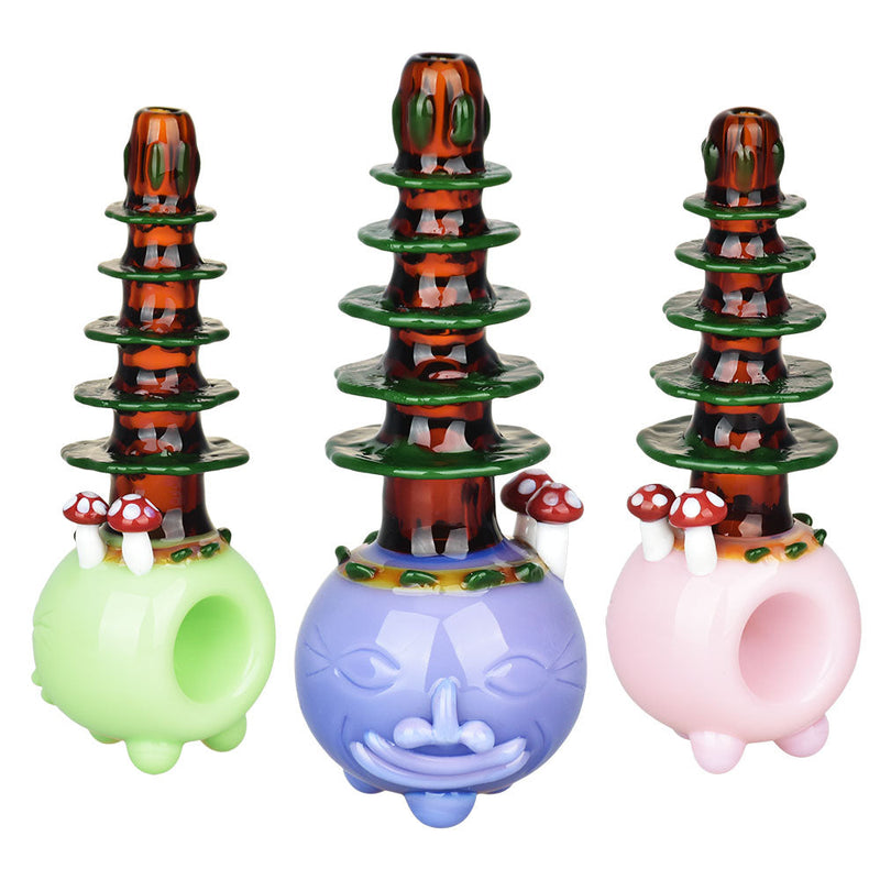 Bonsai Pot Head Hand Pipe | 4" | Colors Vary - Headshop.com