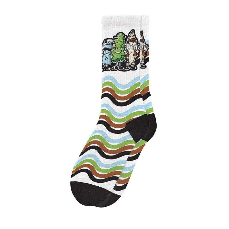 6PK - Blazing Buddies Socks - Lighter, Bud, Joint - Headshop.com