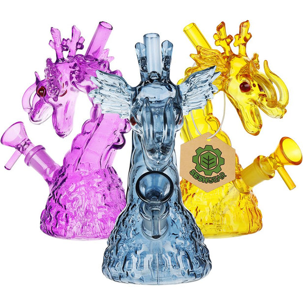 SeshGear Rising Dragon Glass Water Pipe | 6.75" | 14mm F