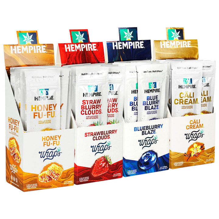 Hempire Hemp Wraps | 4pk | 15pc Display - Headshop.com