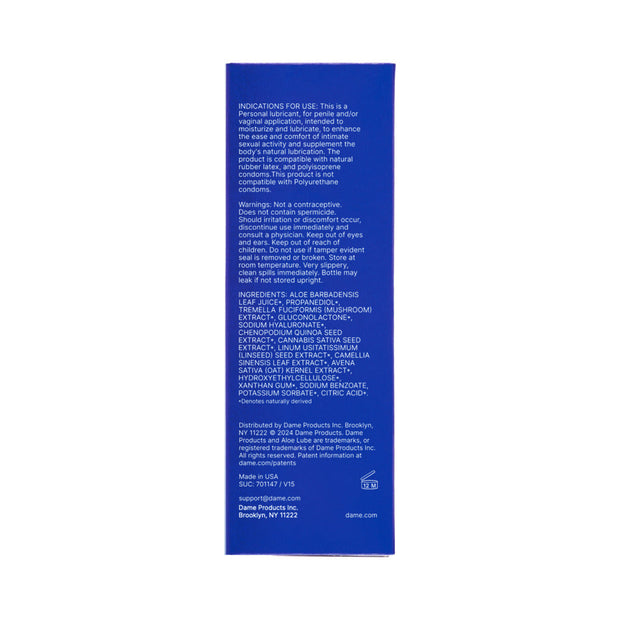 Dame Aloe Lube Personal Lubricant 2 oz.