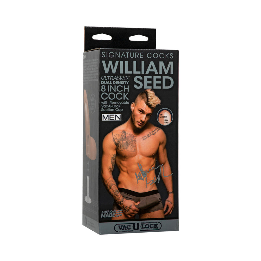 Signature Cocks - William Seed - 8in ULTRASKYN Cock w/Removable Vac-U-Lock Suction Cup Vanilla - Headshop.com
