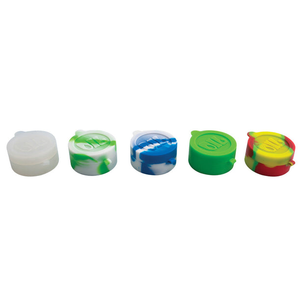 Dual Compartment Silicone Cylinder Containers | 50pc Set - Headshop.com