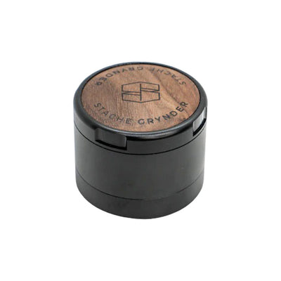 Stache Products Wood Lid Grynder | 3pc | 2.5" - Headshop.com