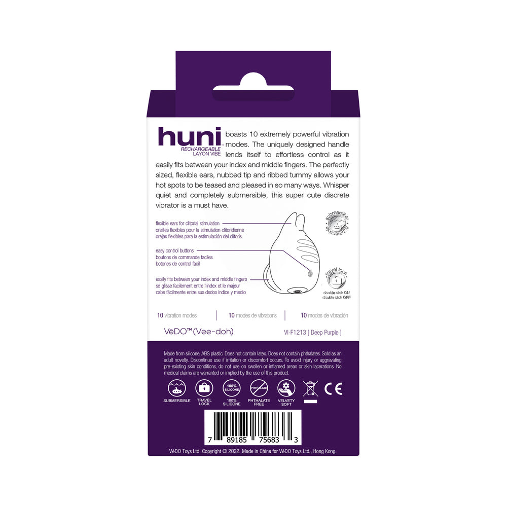 VeDO Huni Rechargeable Finger Vibe Deep Purple - Headshop.com