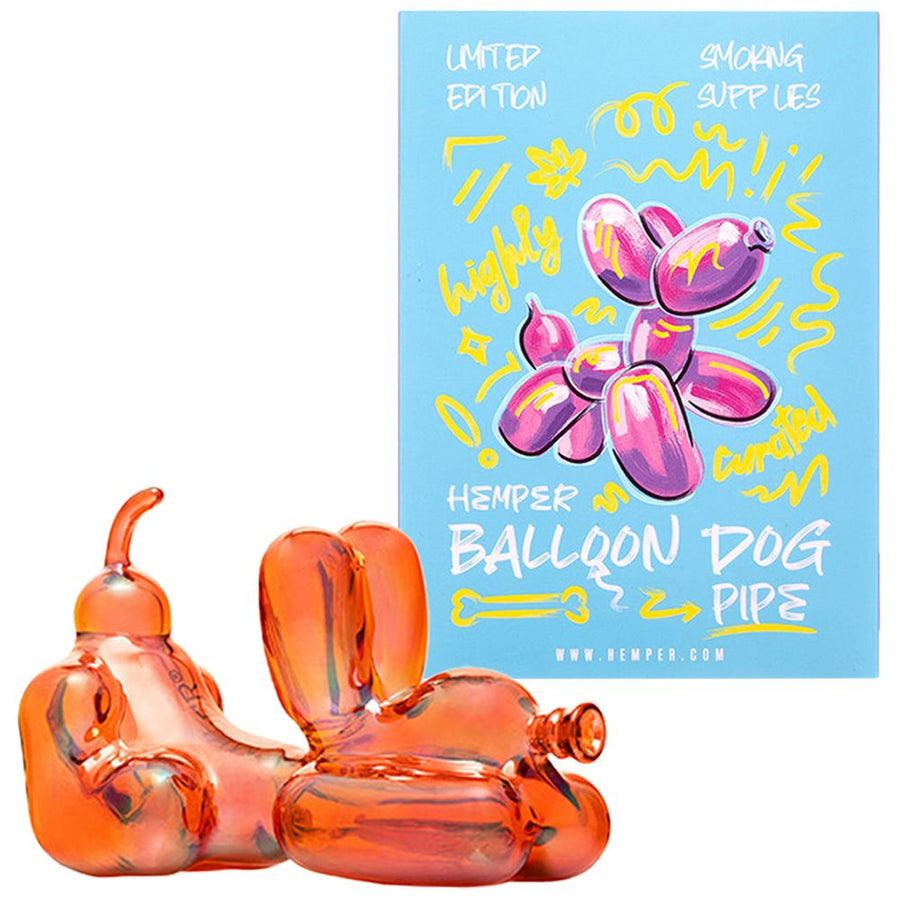 Hemper Balloon Dog Glass Hand Pipe - 4" - Headshop.com