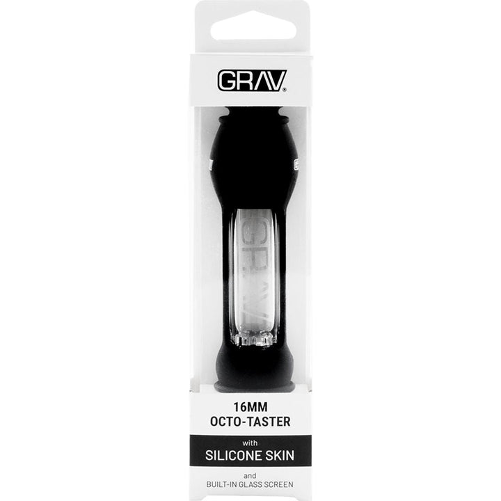GRAV Silicone & Glass Octo-Taster Pipe - 4" / 16mm 15ct
