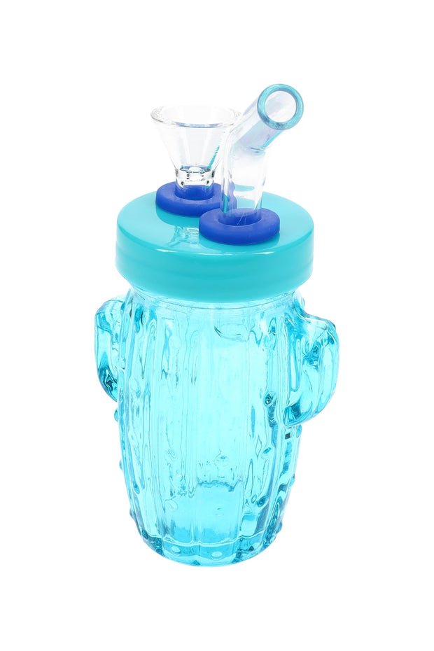 Colored Glass Cactus Water Pipe “Desert Sipper” – 3.5″ - Headshop.com
