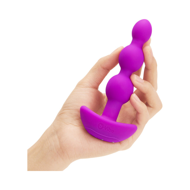 b-Vibe Triplet Rechargeable Remote-Controlled Vibrating Anal Beads Plug Fuchsia - Headshop.com
