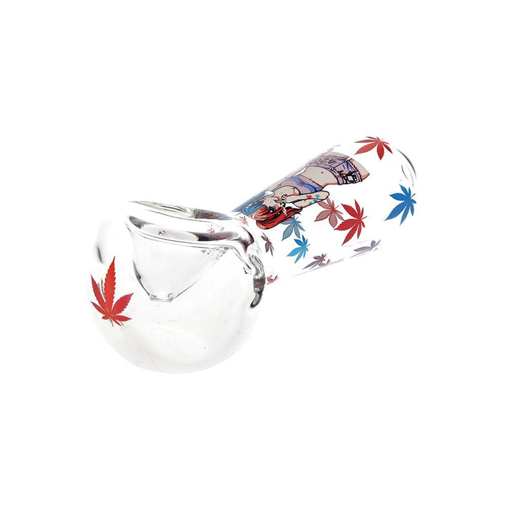 3CT BUNDLE - 420 Anime Girl Glass Spoon Pipe - 4.5"