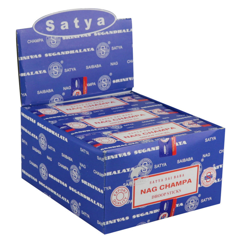 Satya Nag Champa Dhoop Stick Incense - 45 gram 12pc - - Headshop.com