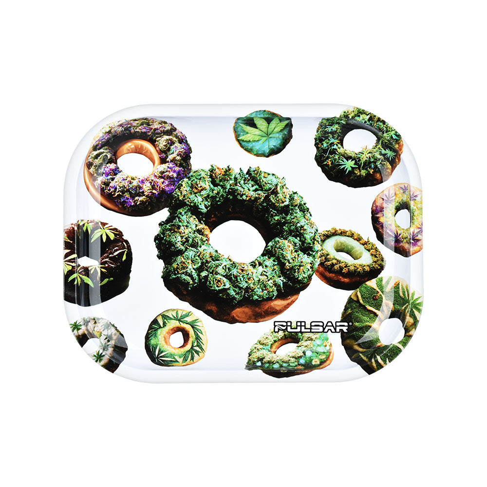 Pulsar Mini Metal Rolling Tray w/ Lid - Forbidden Donuts / 7"x5.5" - Headshop.com