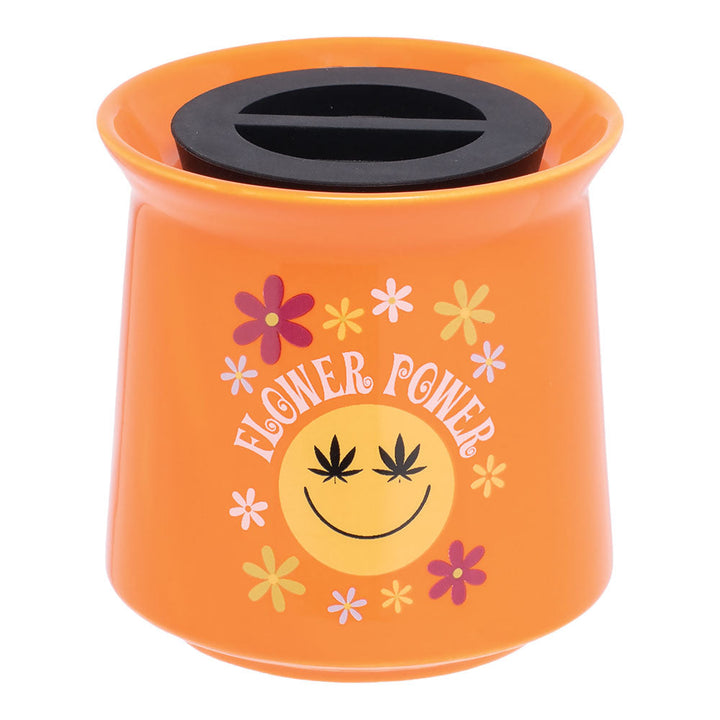 6PC DISPLAY - Fujima Wide Mouth Ceramic Stash Jar - 3fl oz / Assorted Designs - Headshop.com