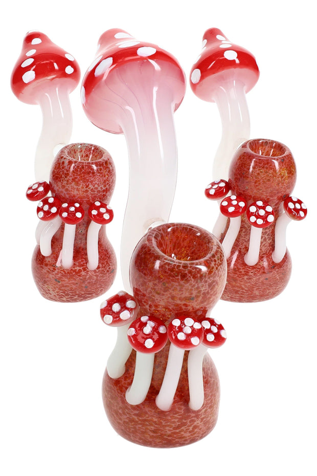 Silver Fumed Mushroom Sherlock Bubbler “Shroom Cap” – 6″