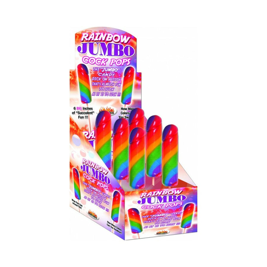 Rainbow Jumbo Cock Pops 6ct - Headshop.com